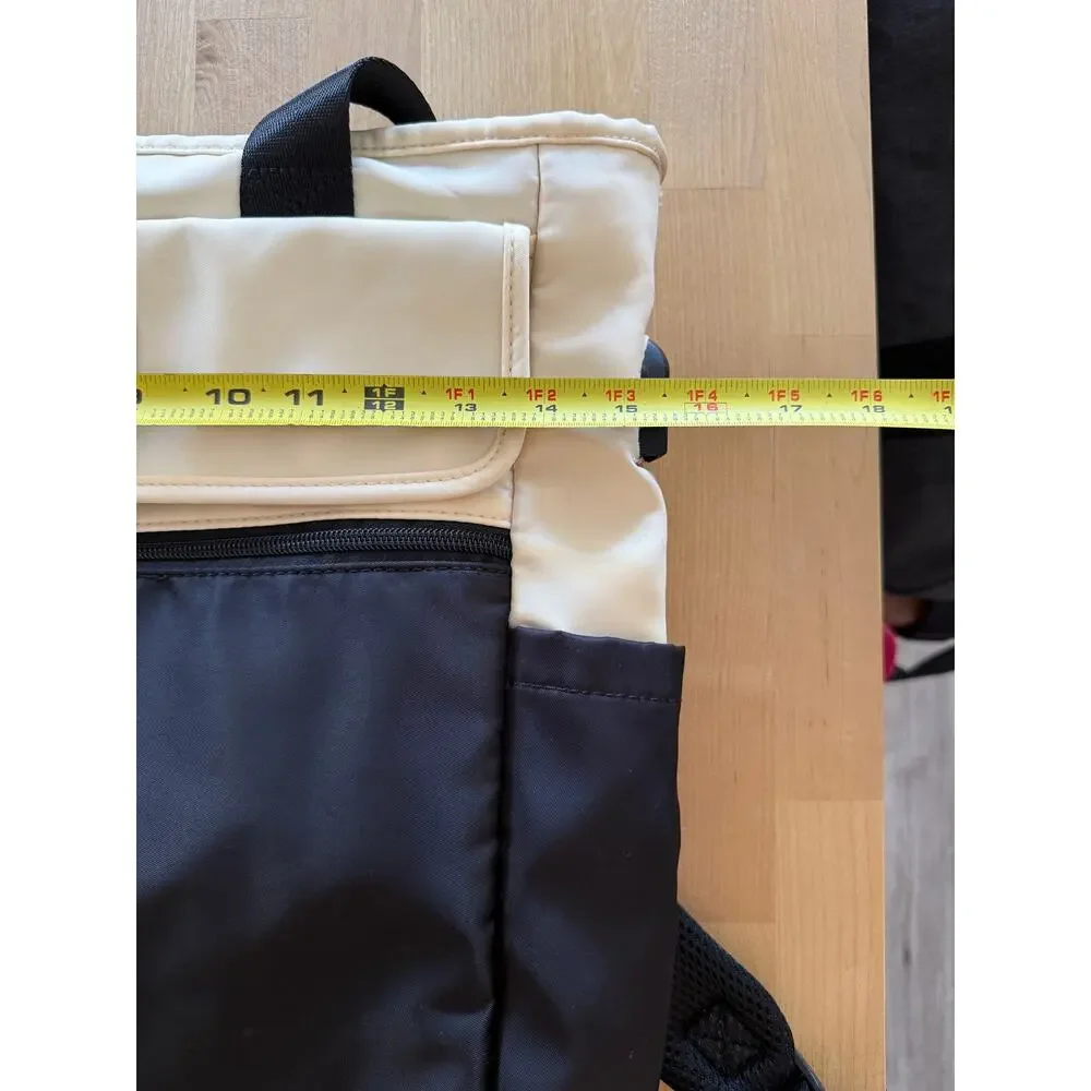 Cyureay Laptop Bag Convertible Tote Backpack Travel Black Tan